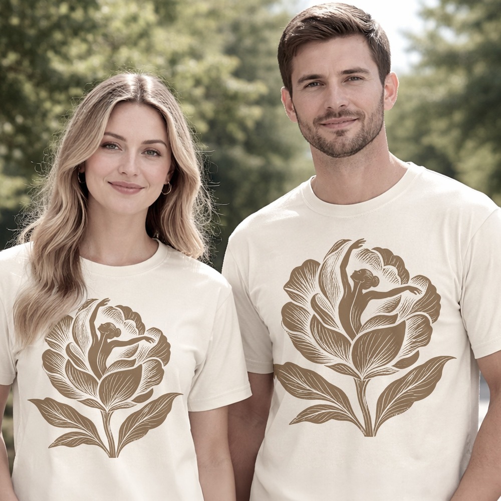 Dancer Emerging from Hibiscus Bloom Tee